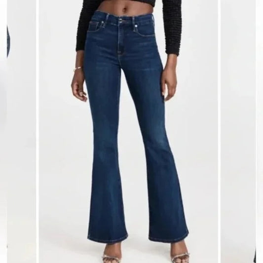 Good American Good Flare High Rise Stretch Jeans Blue 8 / 29