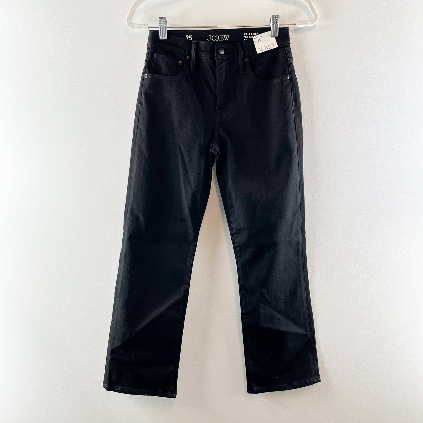 J. Crew Mid Rise Kickout Flare Boot Cut Jeans Black 25