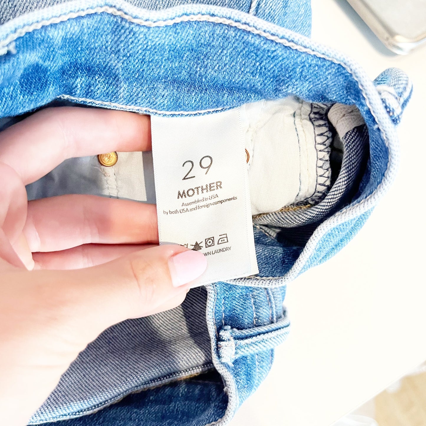 Mother The Insider Step Fray Denim Crop Bootcut Jeans Work Hard Play Hard 29