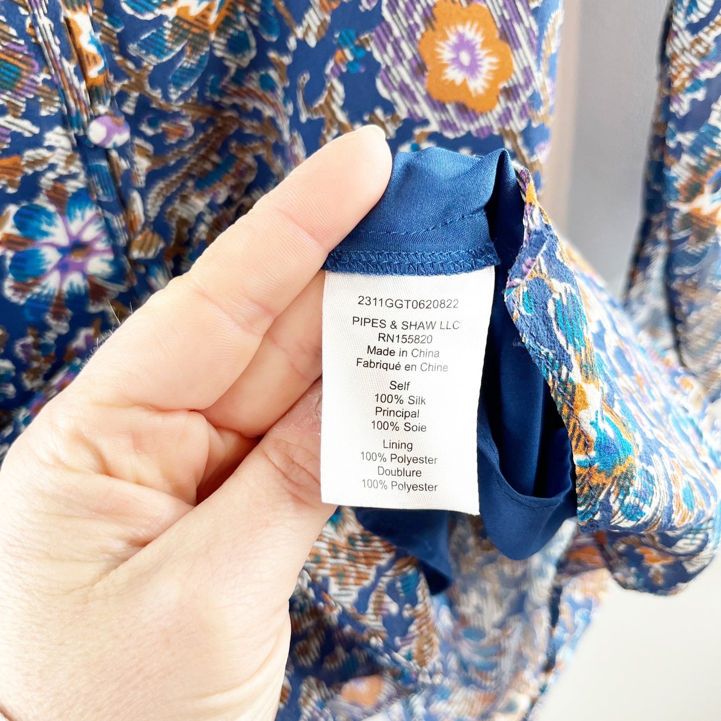 Veronica Beard Camden Long Sleeve Silk Ruffle Floral Mini Dress Blue 4