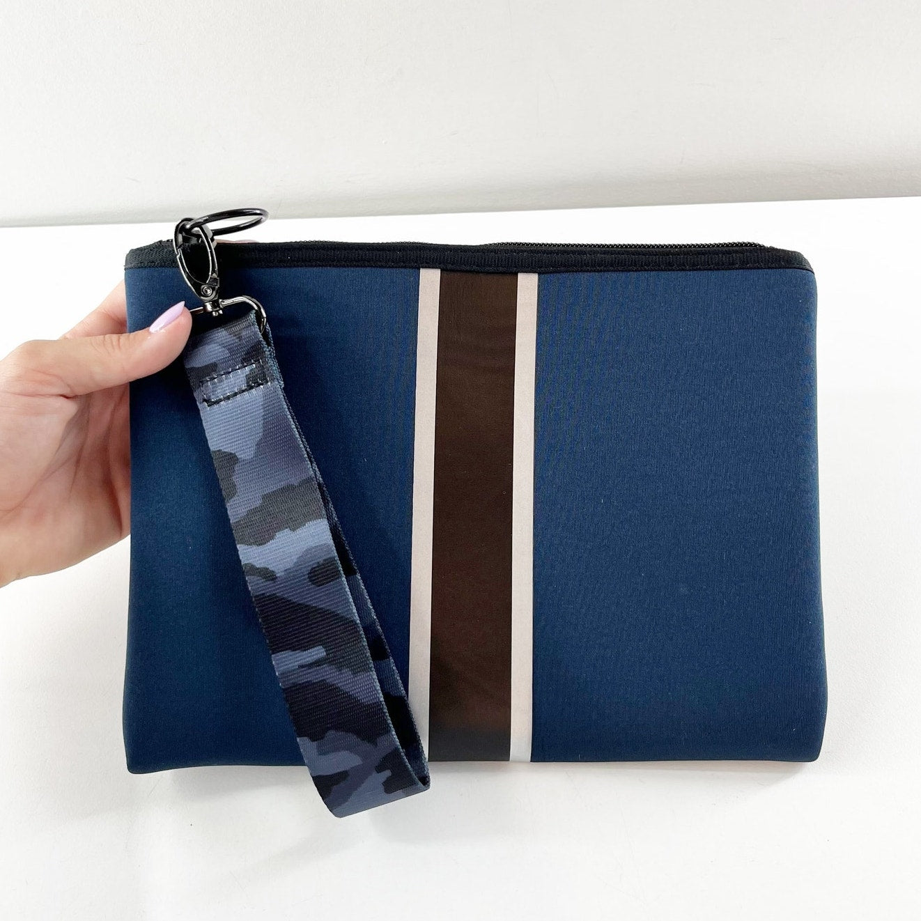 Haute Shore Beth Clutch Neoprene Wristlet Wallet Blue