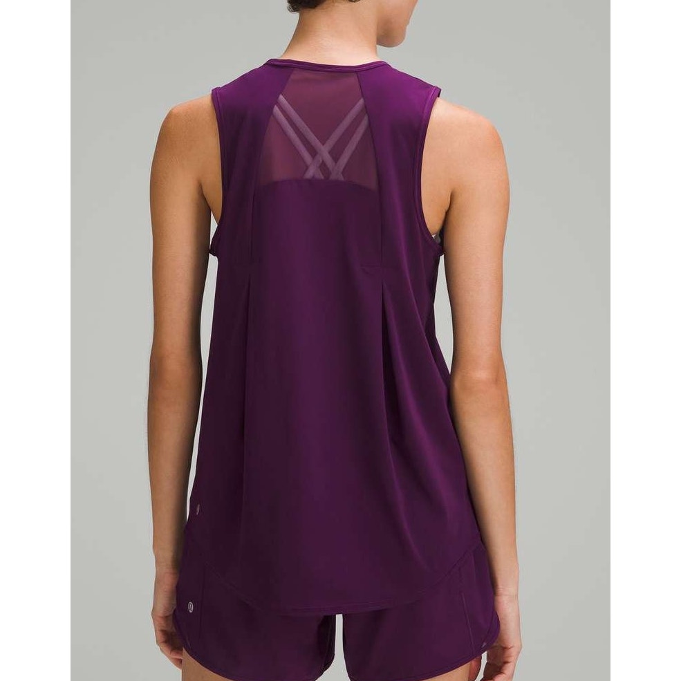 Lululemon Athletica Sculpt Mesh Tank Top Dramatic Magenta Purple Small