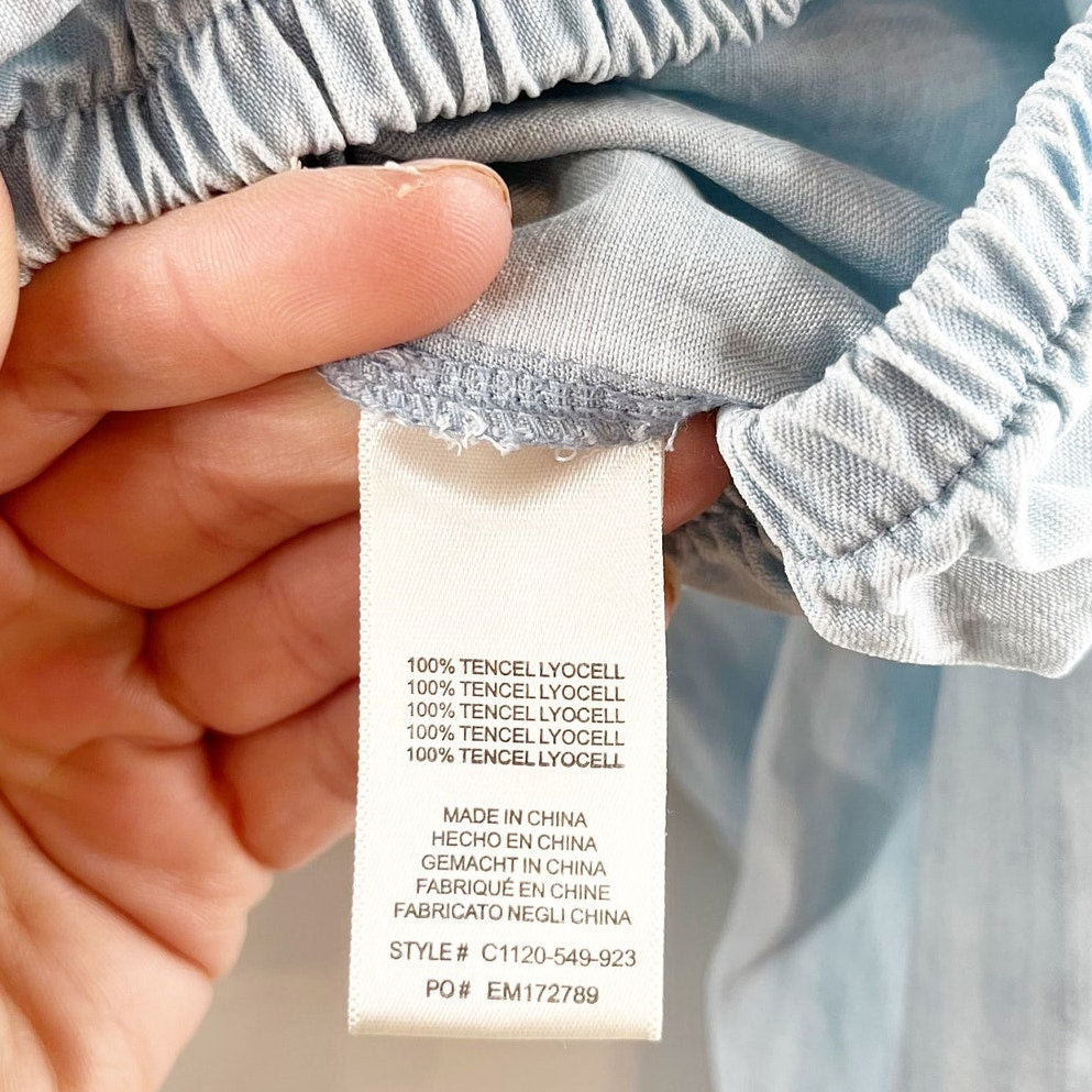 Cloth & Stone Long Sleeve Chambray Shirt Top Blue XL