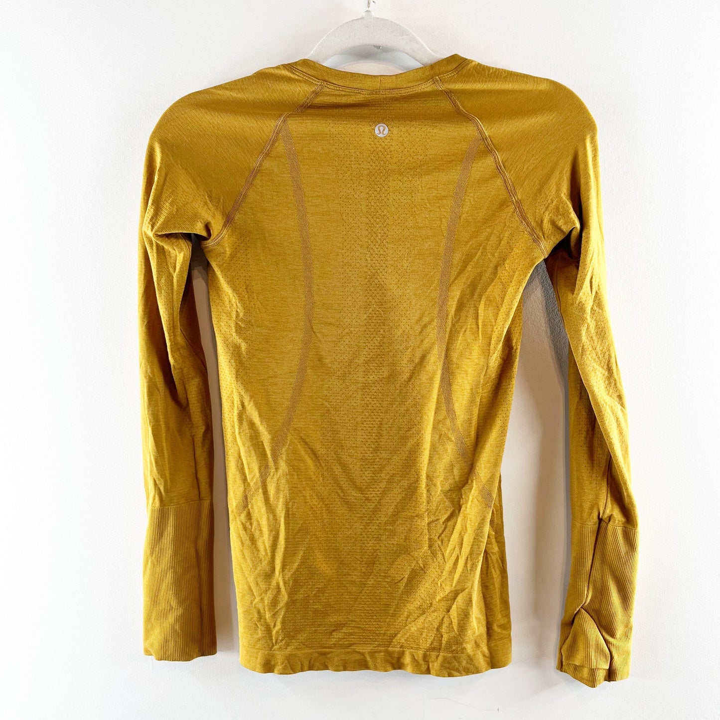 Lululemon Long Sleeve Swiftly Tech Tee Shirt Gold Spice Yellow 4