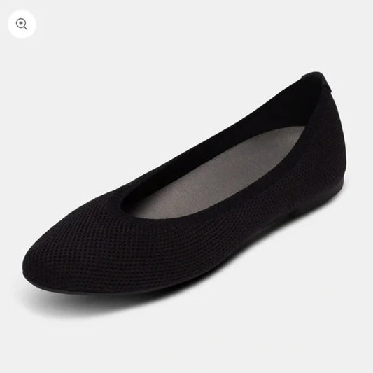 Allbirds Tree Breezer Point Ballet Knit Flats Black 7