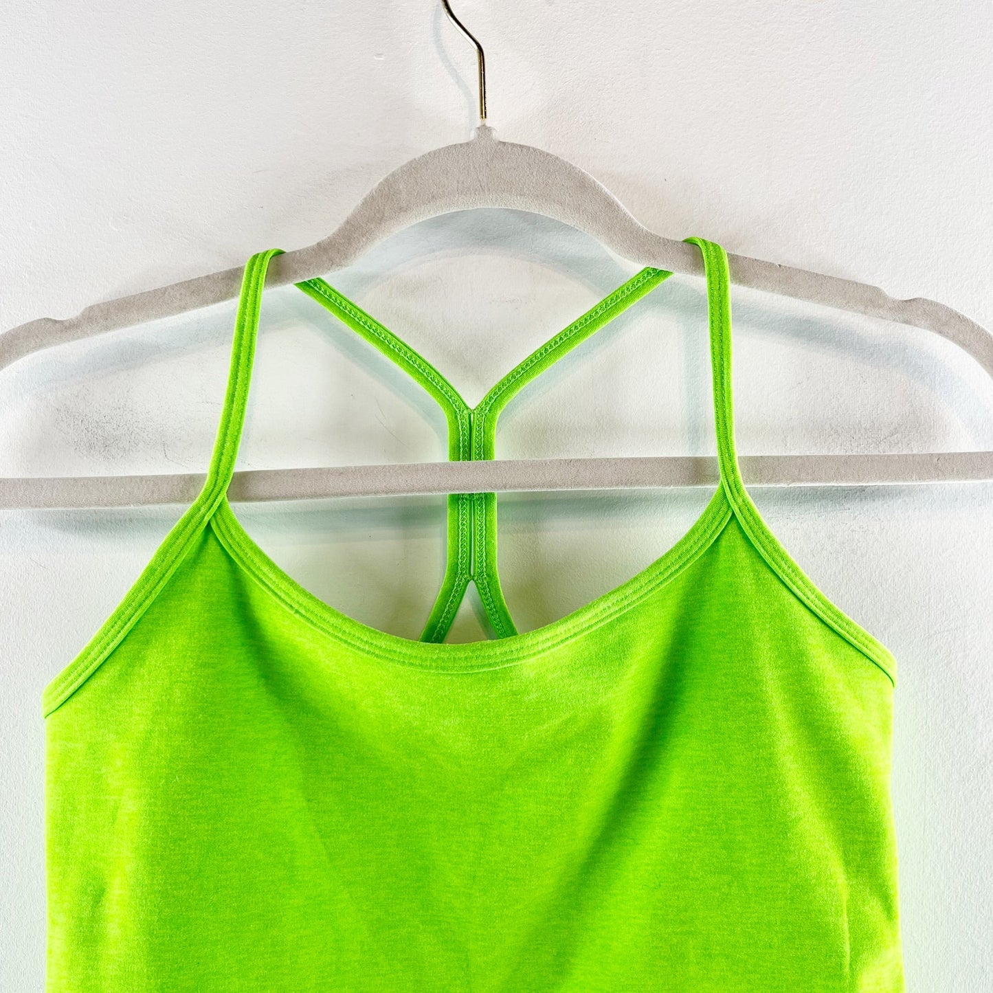 Beyond Yoga Spacedye Slim Cropped Tank Top Neon Lime Green Small