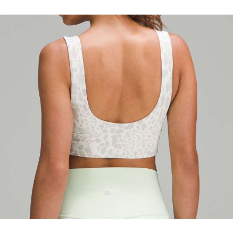 Lululemon Align V-Neck Bra A/B Cup Cheetah Camo Antique White Multi 6