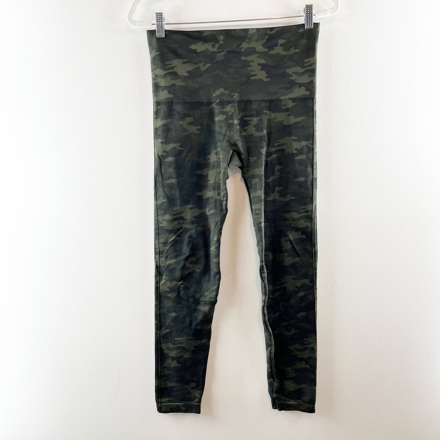 Spanx High Rise Compression Seamless Full Length Camo Leggings Green XL