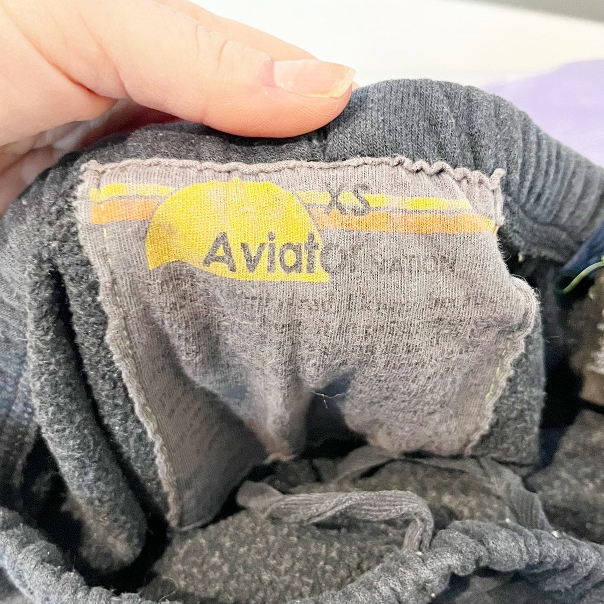 Aviator Nation 5 Stripe Jogger Sweatpants Navy Blue XS