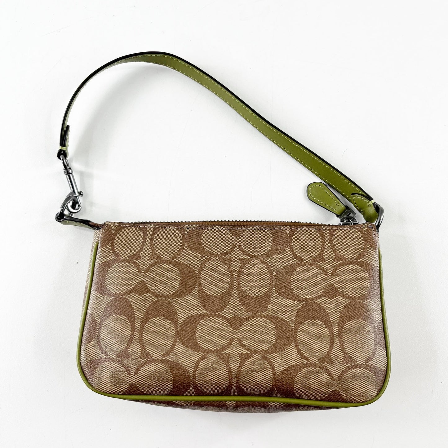 Coach Nolita 19 Signature C Logo Mini Shoulder Bag Purse Brown Green