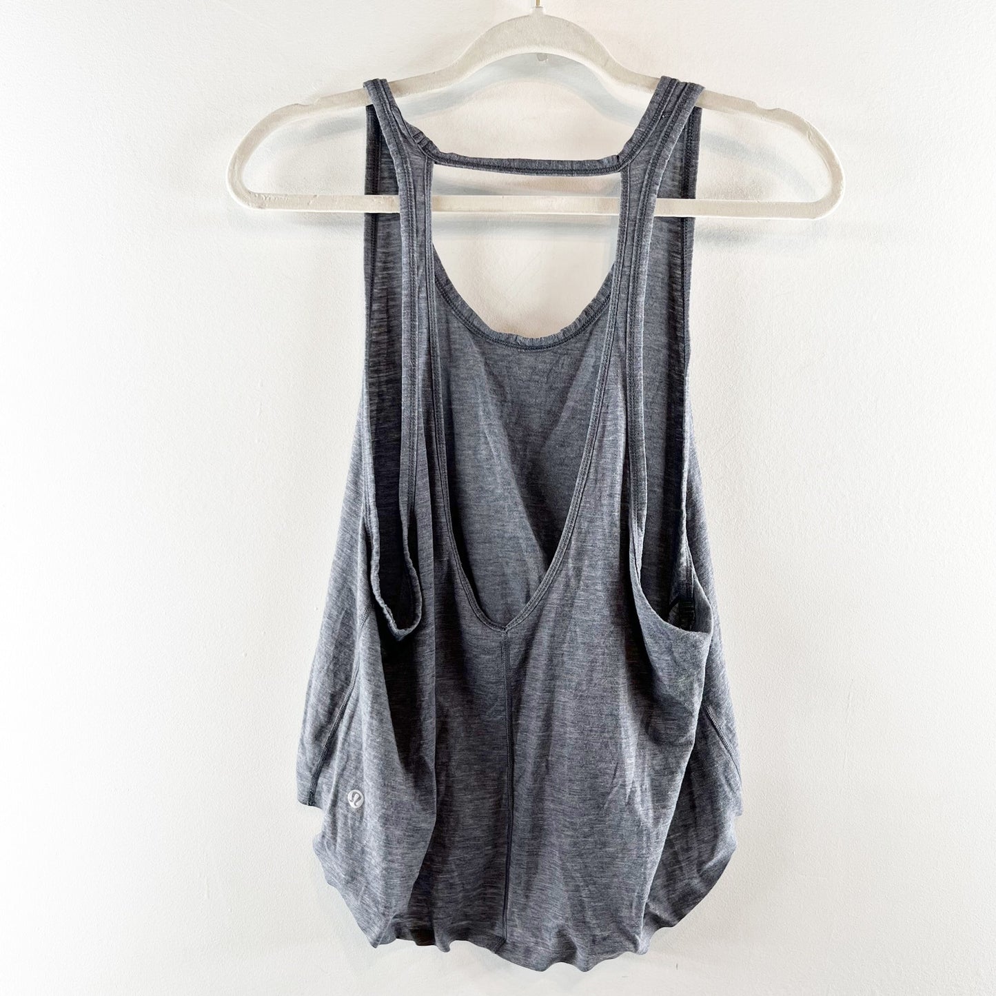 Lululemon Intended Tank Tank Top Heathered Gray Black Currant Small