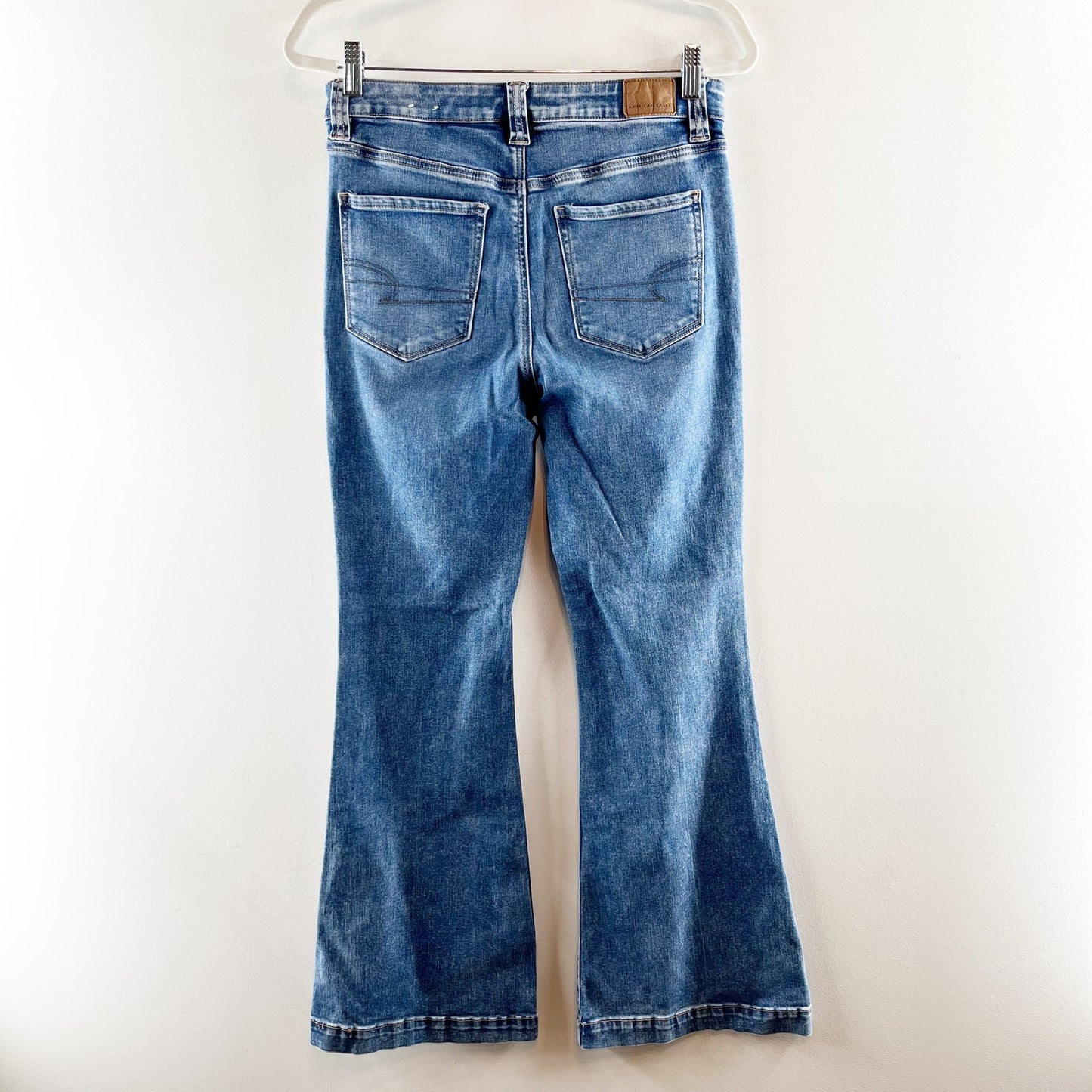 American Eagle Super High Rise Flare Jeans Blue 10