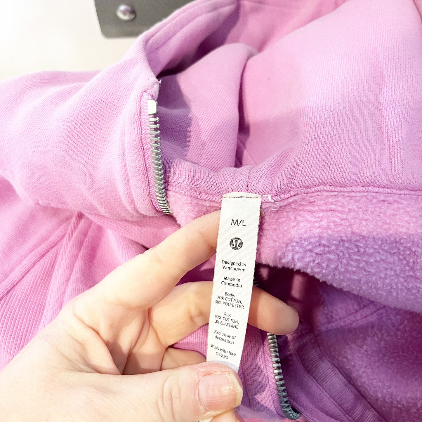 Lululemon Scuba Oversized Half-Zip Hoodie Sweatshirt Pink Purple M / L