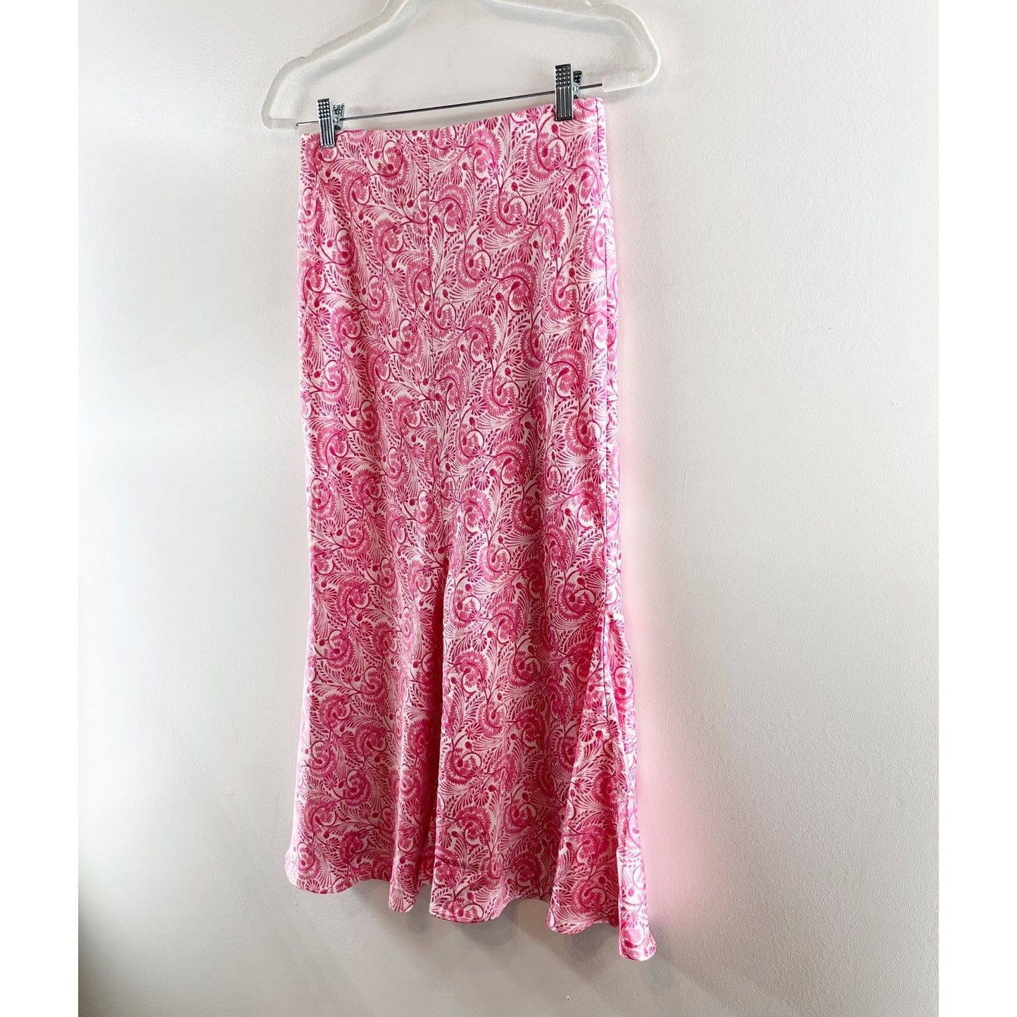 J. Crew Dandelion Satin Flare Tulip Midi Slip Skirt pink XS