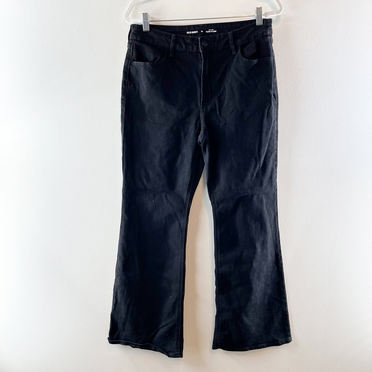 Old Navy High Rise Wow Flare Jeans Black 12