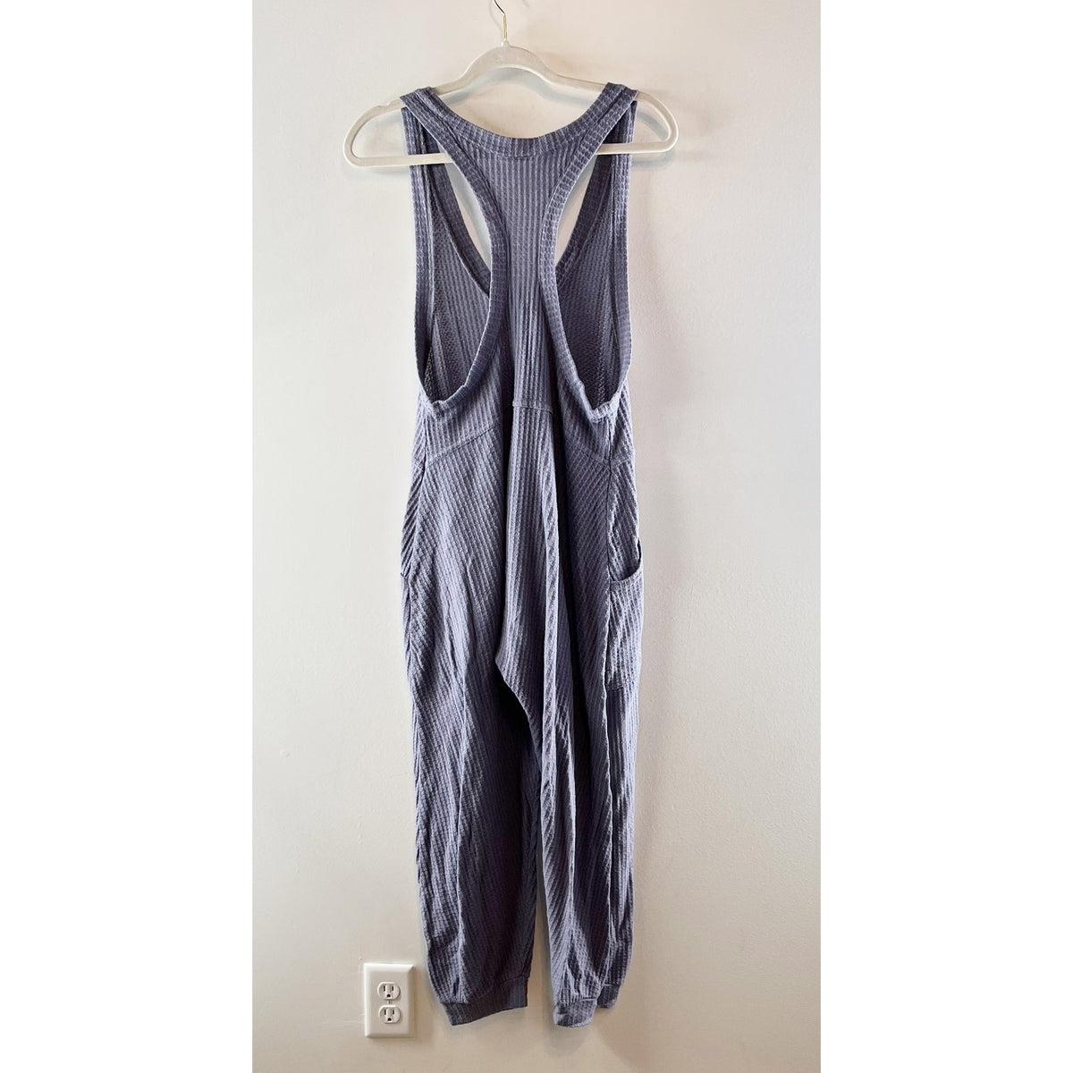 Out From Under Urban Outfitters Waffle Knit Thermal One Piece Jumpsuit Purple