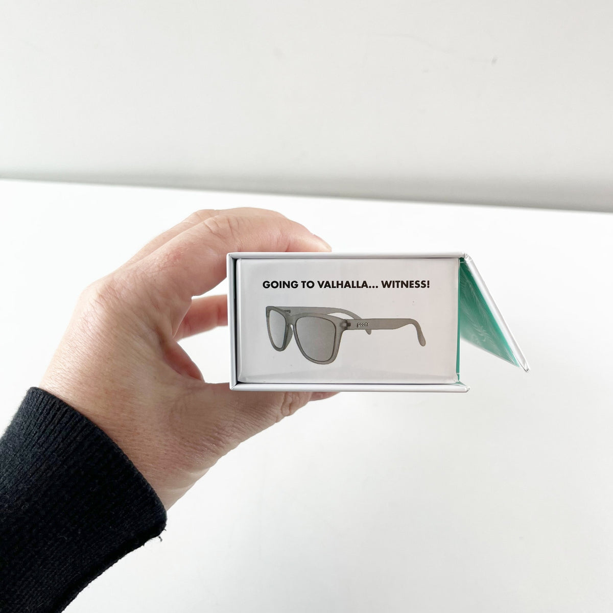 Goodr 'Going to Valhalla' Chrome Reflective Sunglasses Gray Unisex