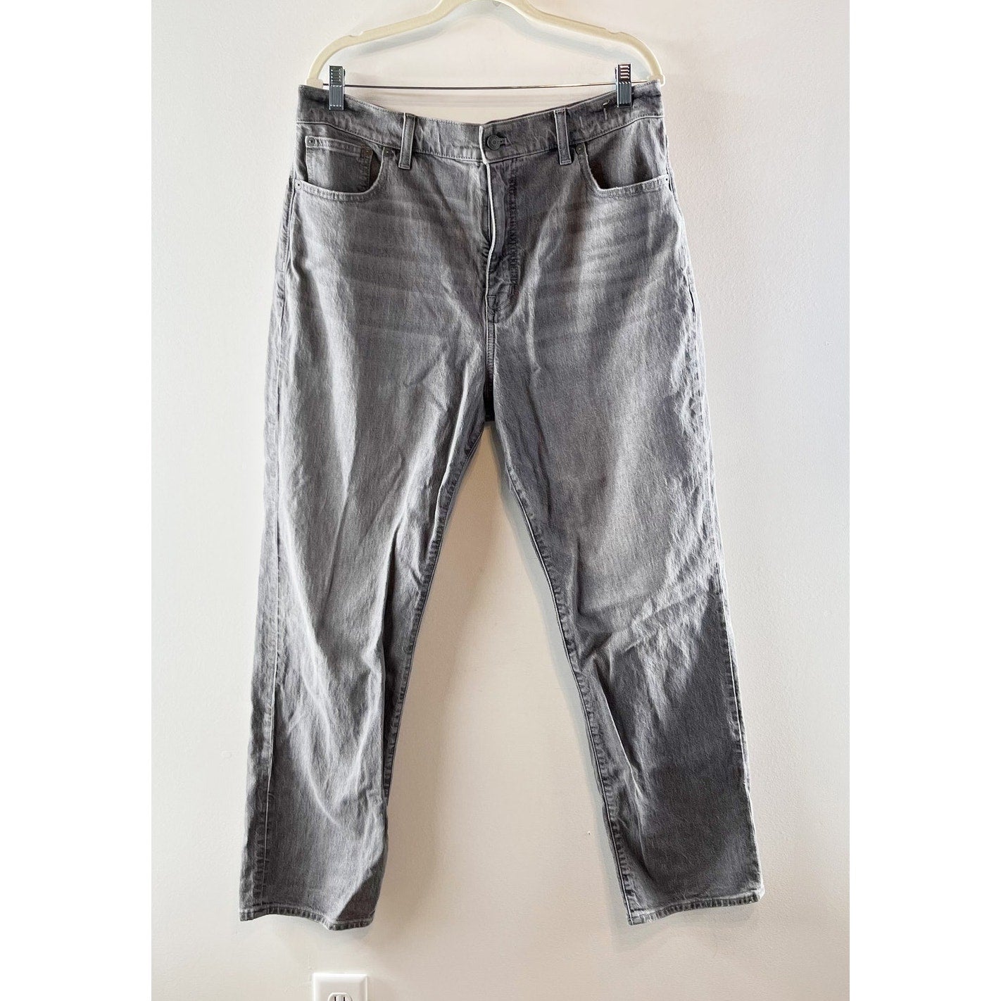 Madewell The 90s Straight Leg High Rise Jeans Gray 32 / 14
