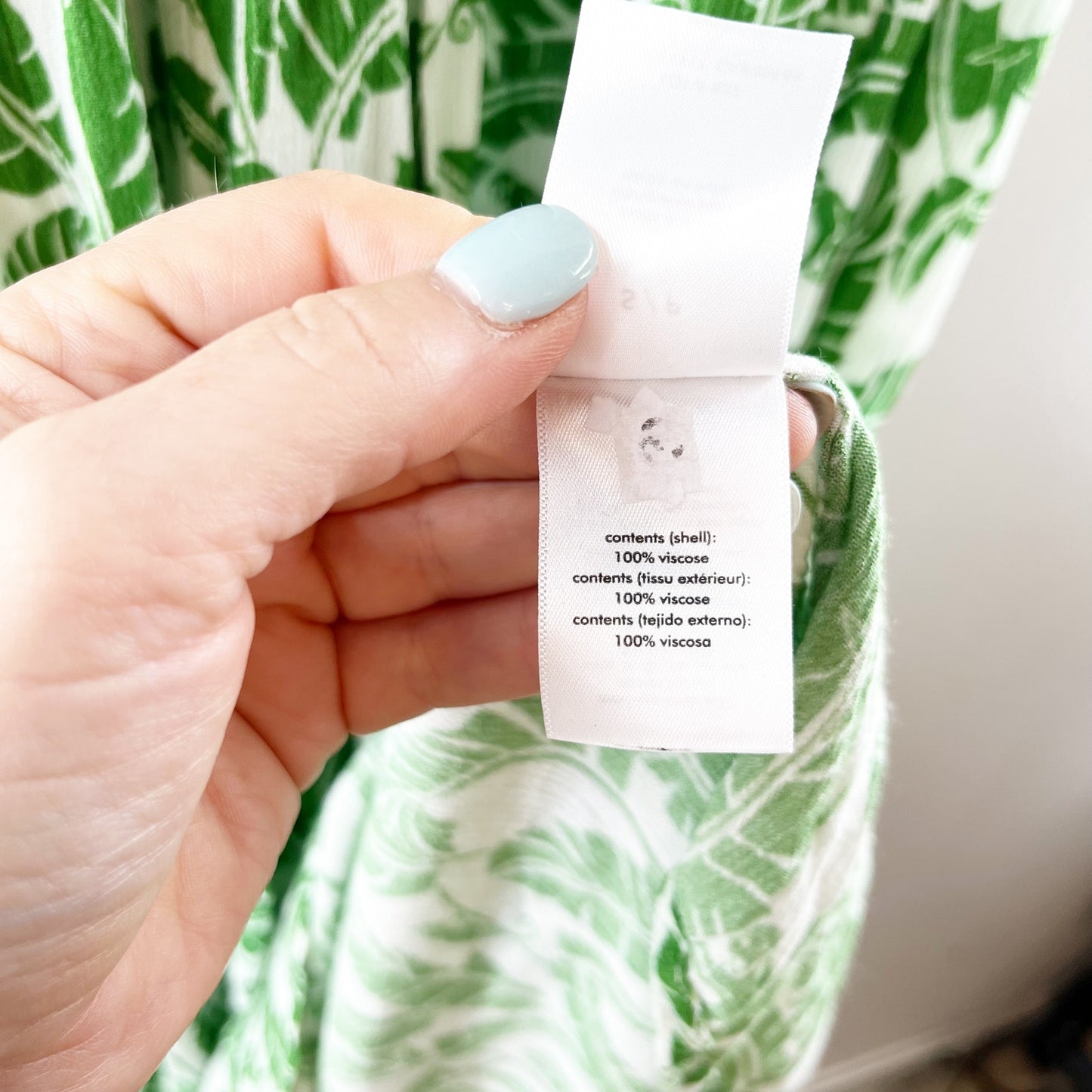WeWoreWhat Botanical Print Sleeveless Midi Slip Sundress Green White Small