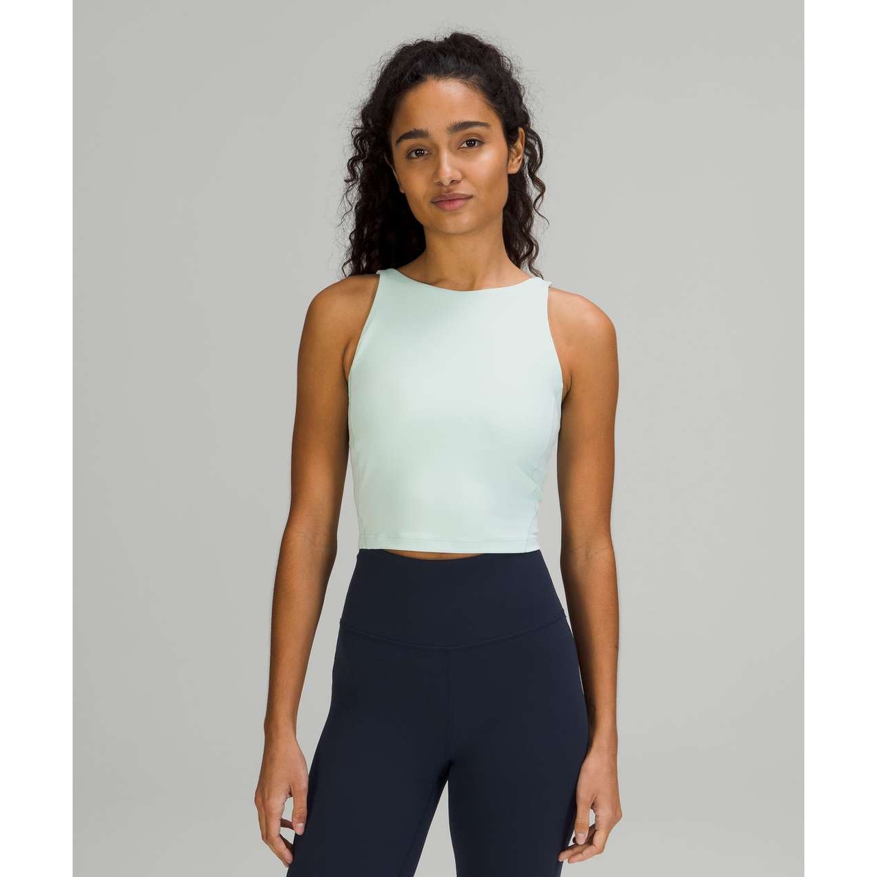 Lululemon Align High-Neck Cropped Yoga Tank Top Delicate Mint Green 6
