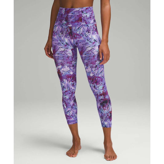 Lululemon Align High-Rise Leggings Pants 25" Iridescent Floral Multi Purple 6