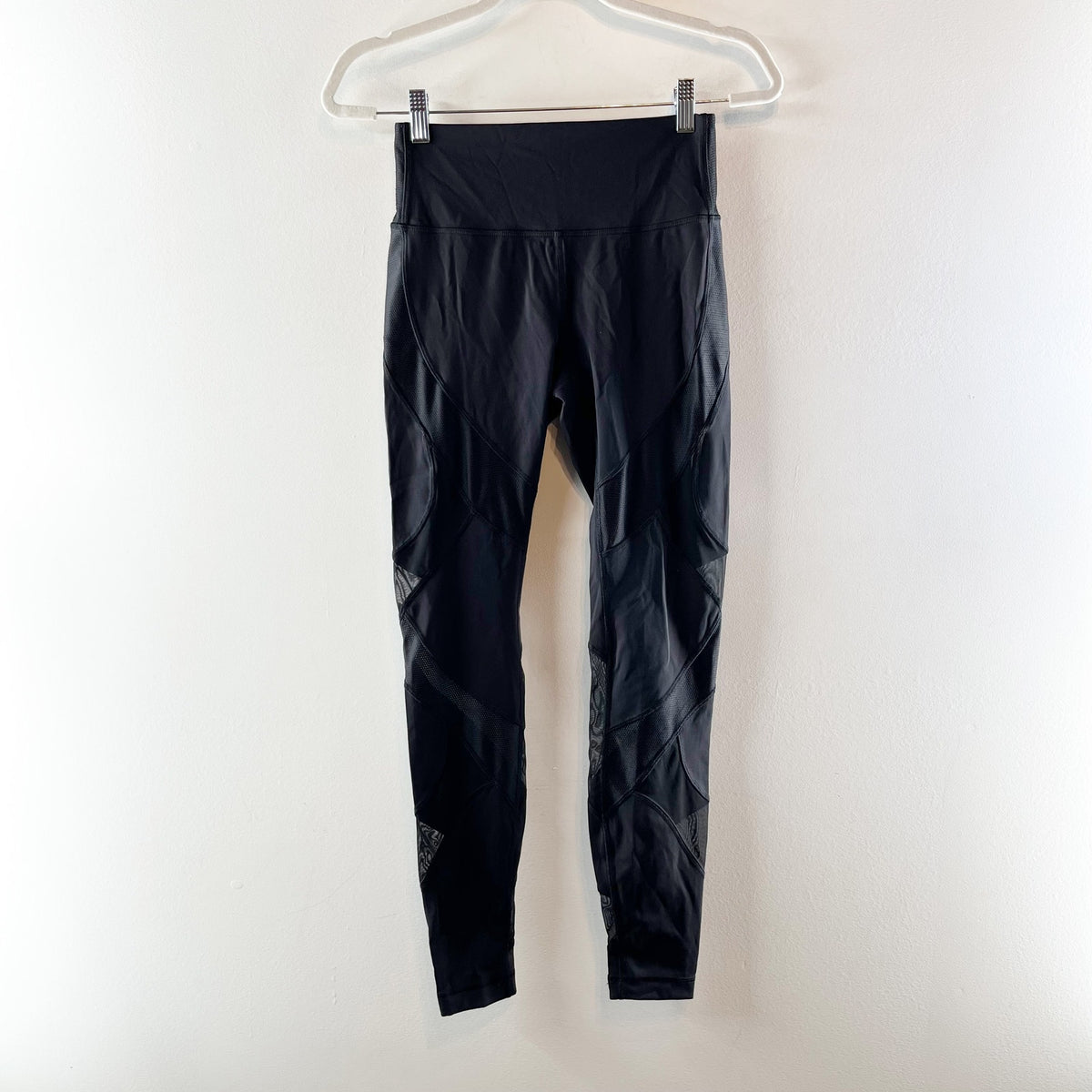 Lululemon Athletica Wunder Under High-Rise Tight Leggings Mesh 28" Black 6
