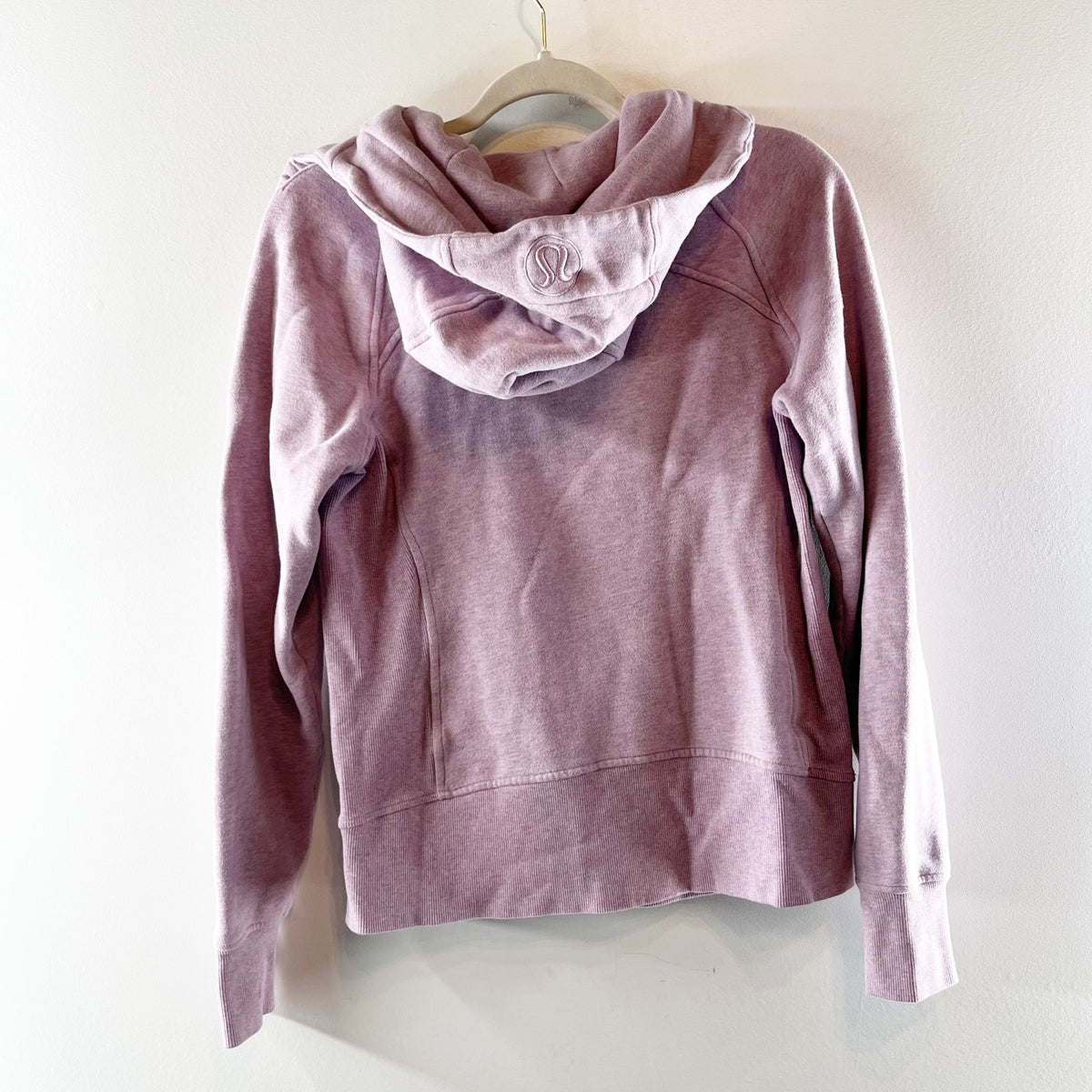 Lululemon Scuba Hoodie Light Cotton Fleece Heathered Dusty Rose Pink 8