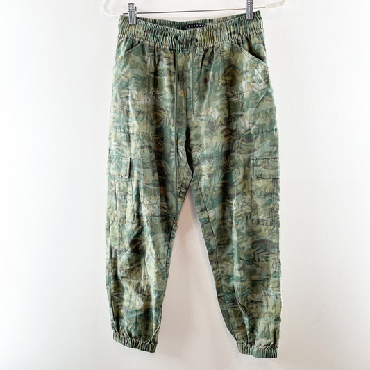 Sanctuary Camo Foliage Cargo High Rise Jogger Pants Green 27 / 4