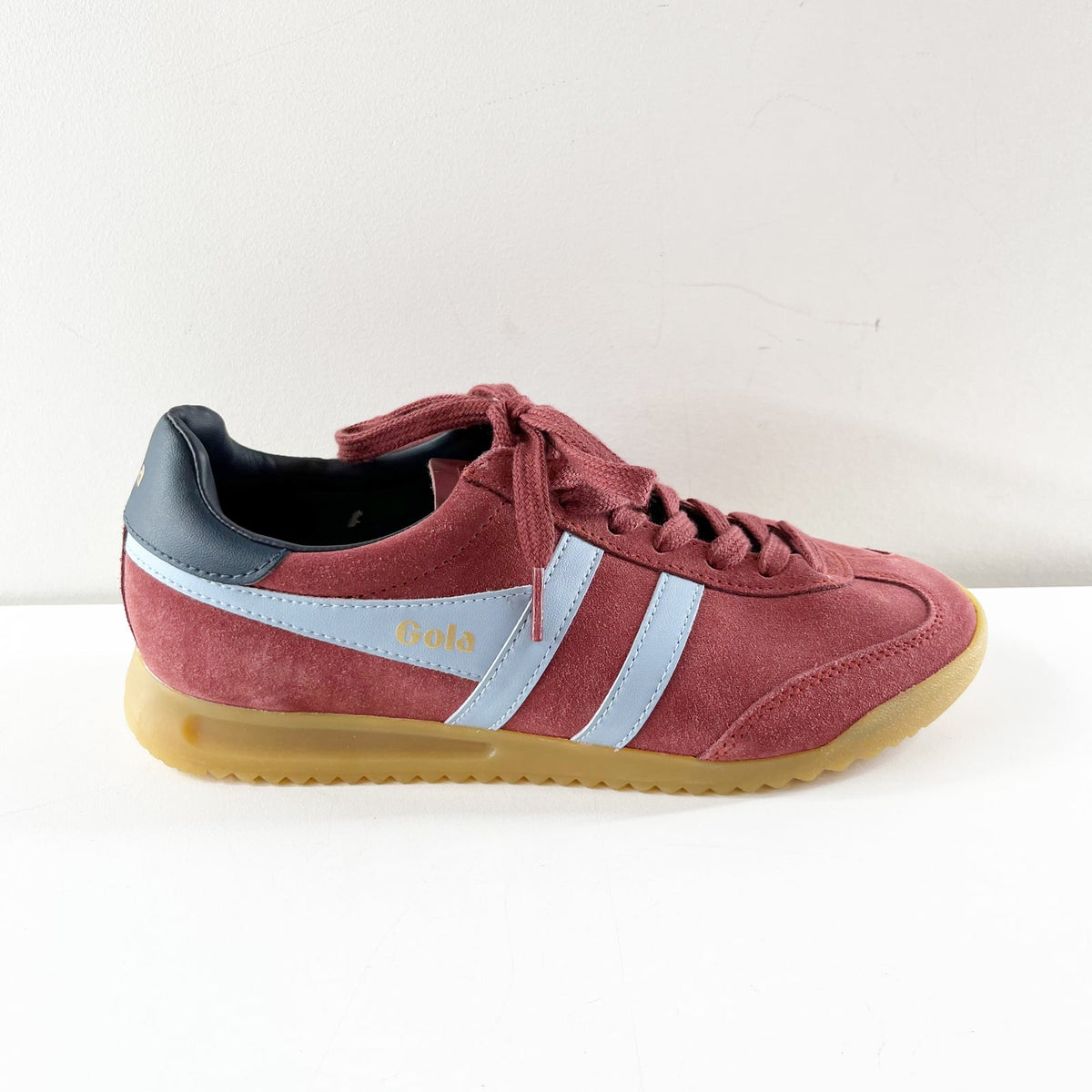 Gola Classics Torpedo Calf Suede Low Top Trainers Sneakers Red 7.5