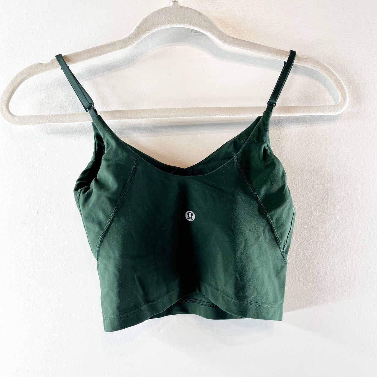 Lululemon Align Cropped Cami Tank Top Light Support, A/B Cup Legacy Green 2