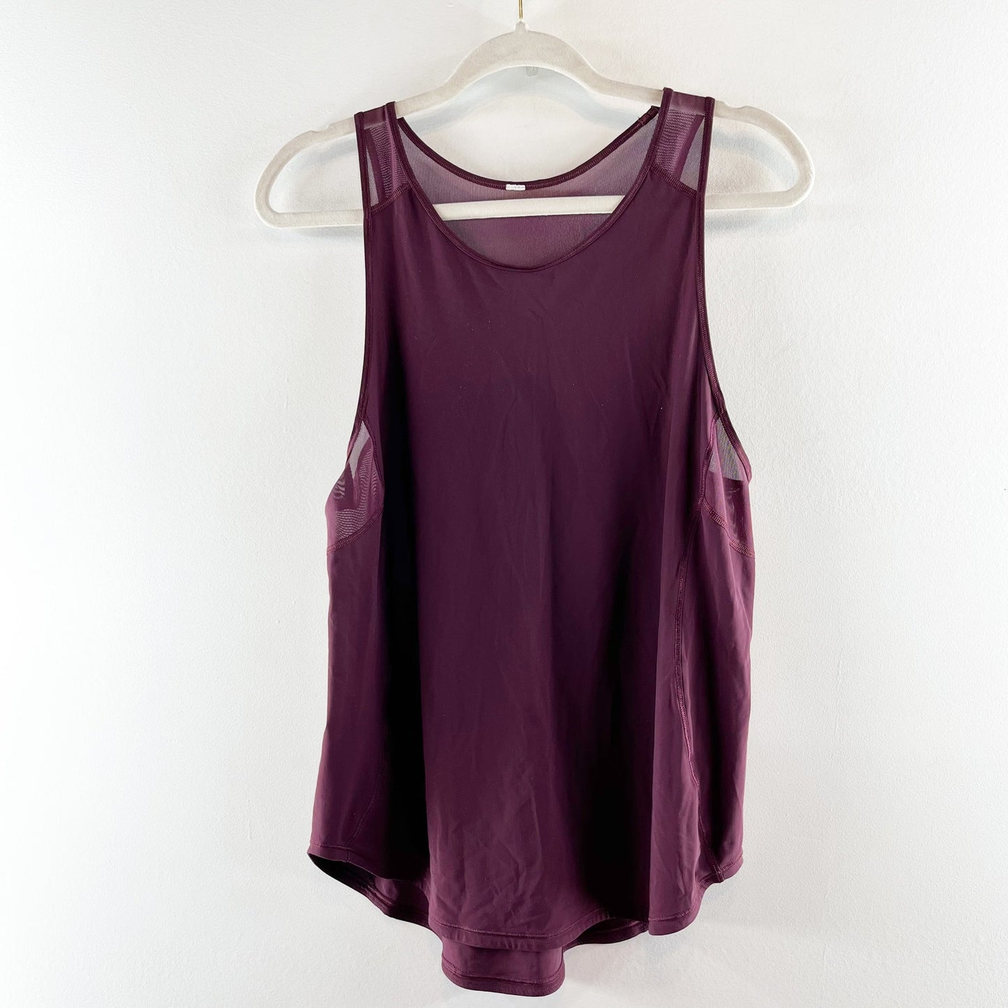 Lululemon Sculpt Tank Top II Mesh Garnet Maroon Medium