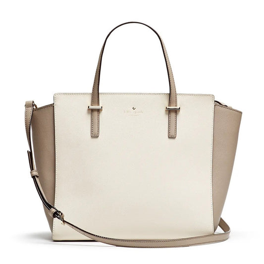 Kate Spade New York Pebble Cedar Street Hayden Handbag Crisp Linen Cement Gold