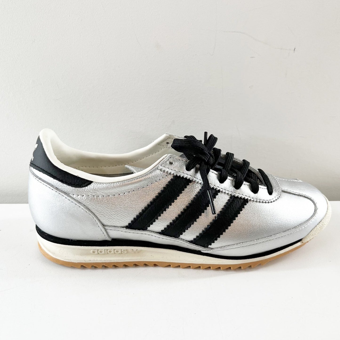 Adidas Originals SL 72 OG Low Top Sneakers Metallic Silver Black 9