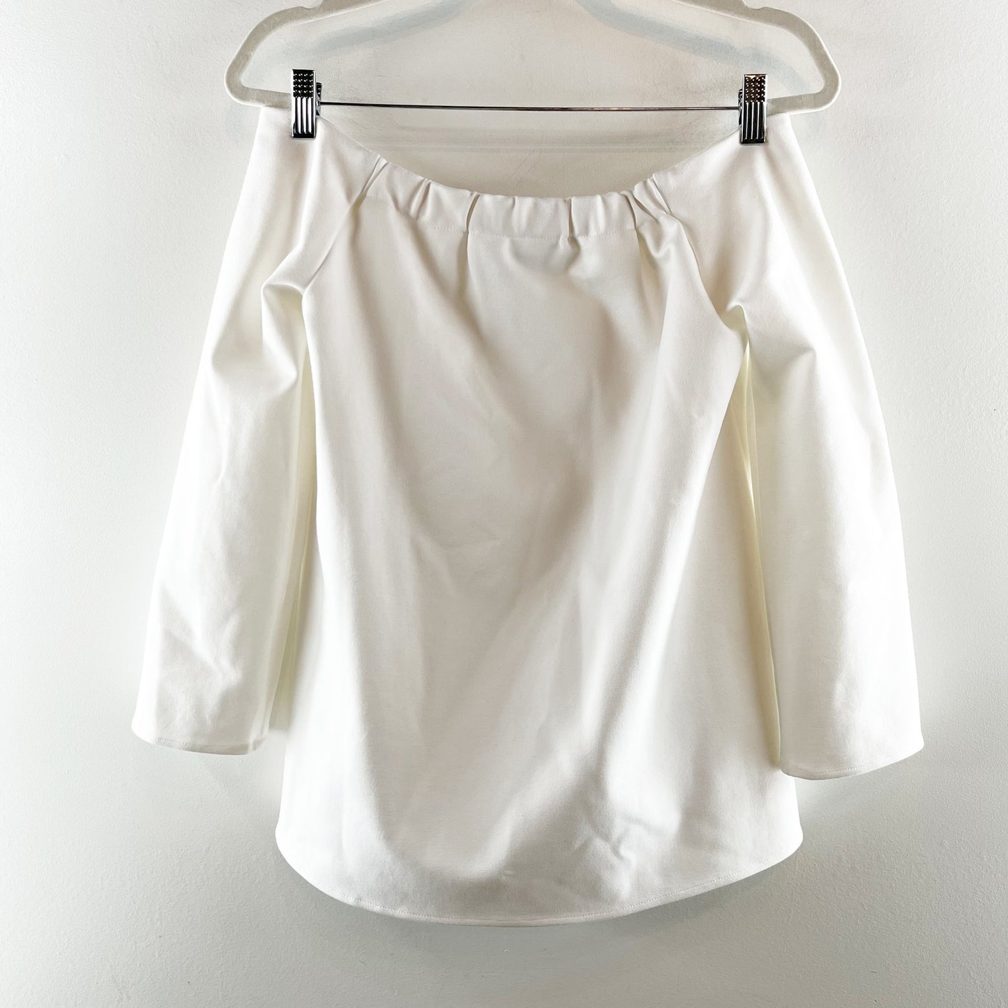 Tuckernuck Miranda Off The Shoulder Long Sleeve Blouse Top White Small