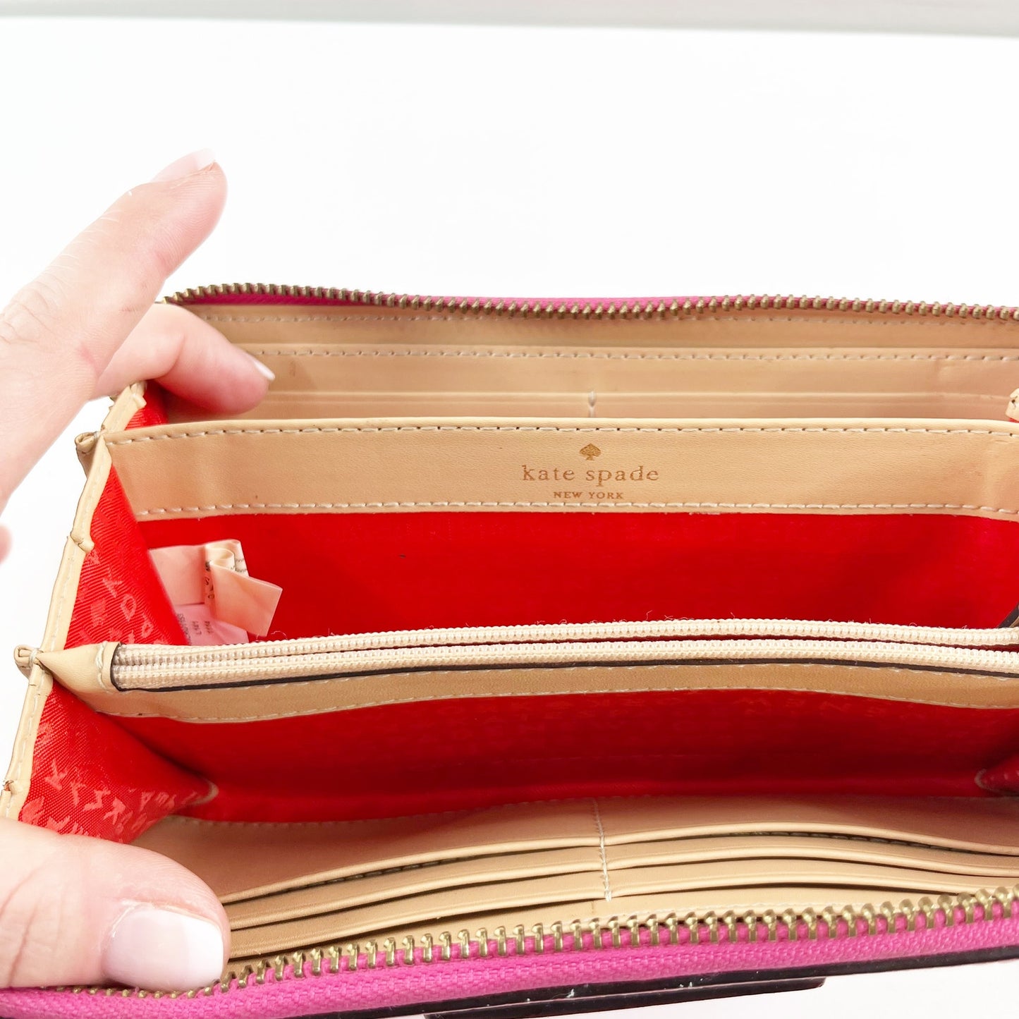 Kate Spade Wellsley Zip Around Leather Wallet Hot Pink