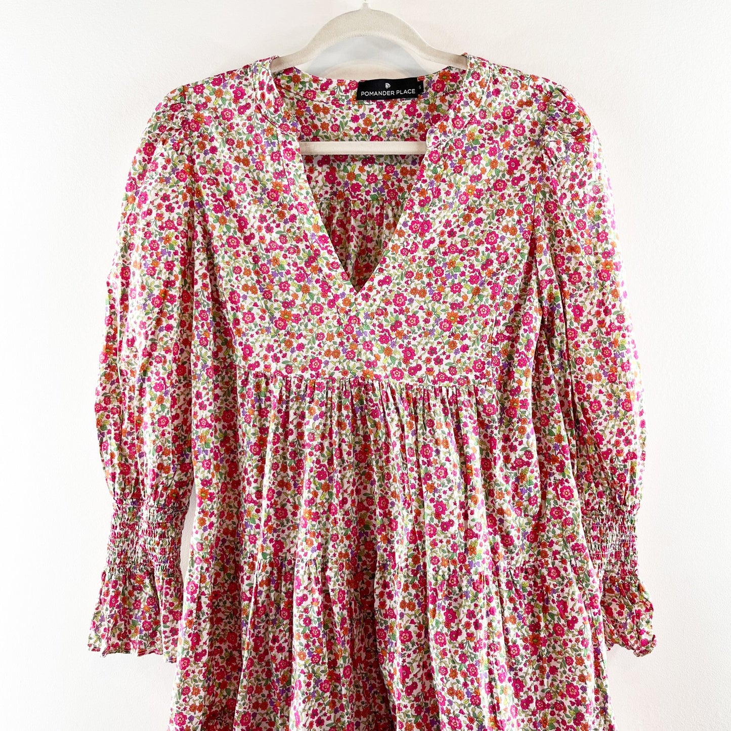 Pomander Place Tuckernuck Kenzo Long Sleeve Mini Dress in Savannah Floral Small