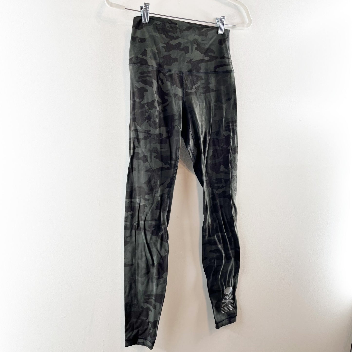 Lululemon Align Pull On High Waisted Running Leggings Pants Green Black Camo 6