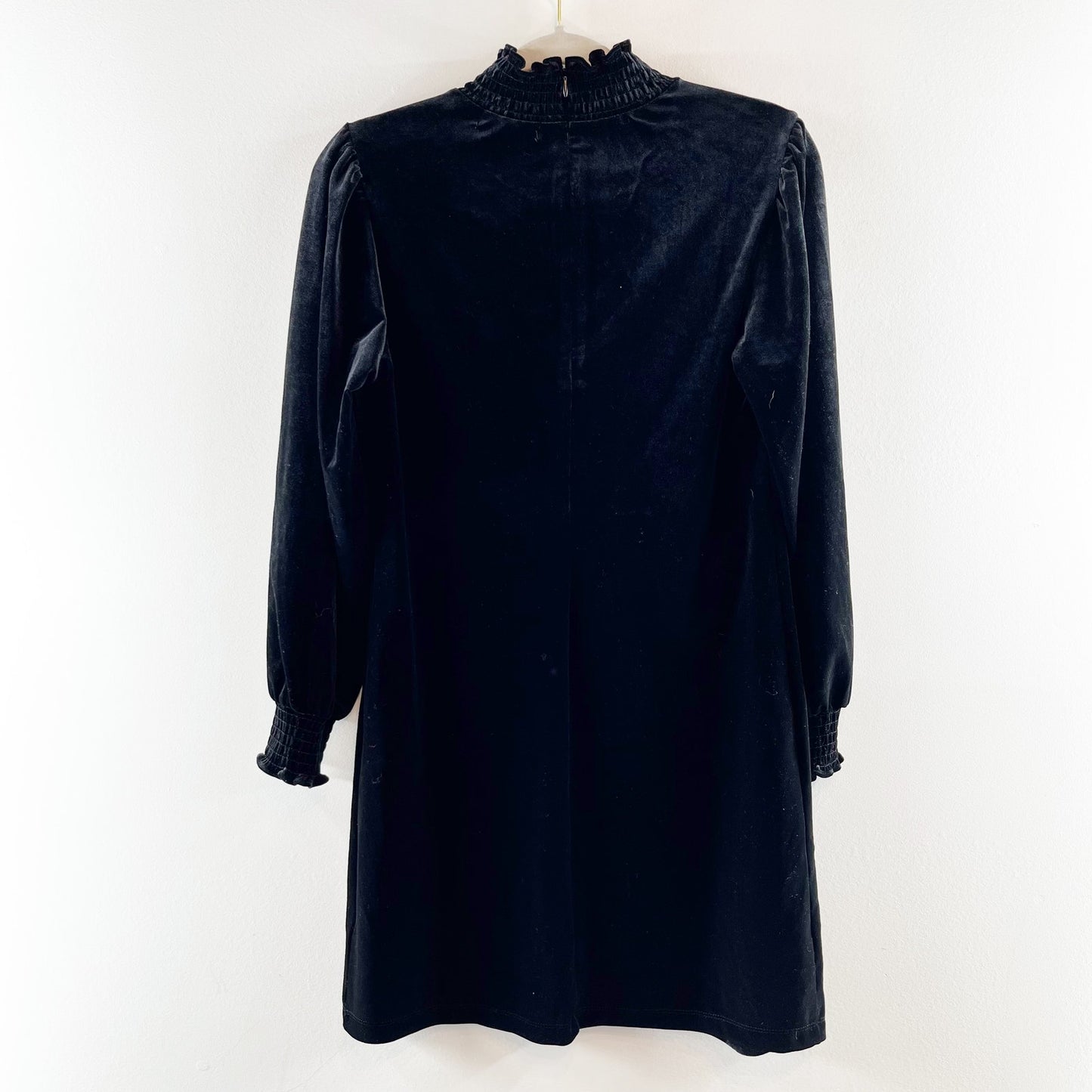 Sanctuary Lost and Love Turtleneck Velvet Mini Dress Black Small