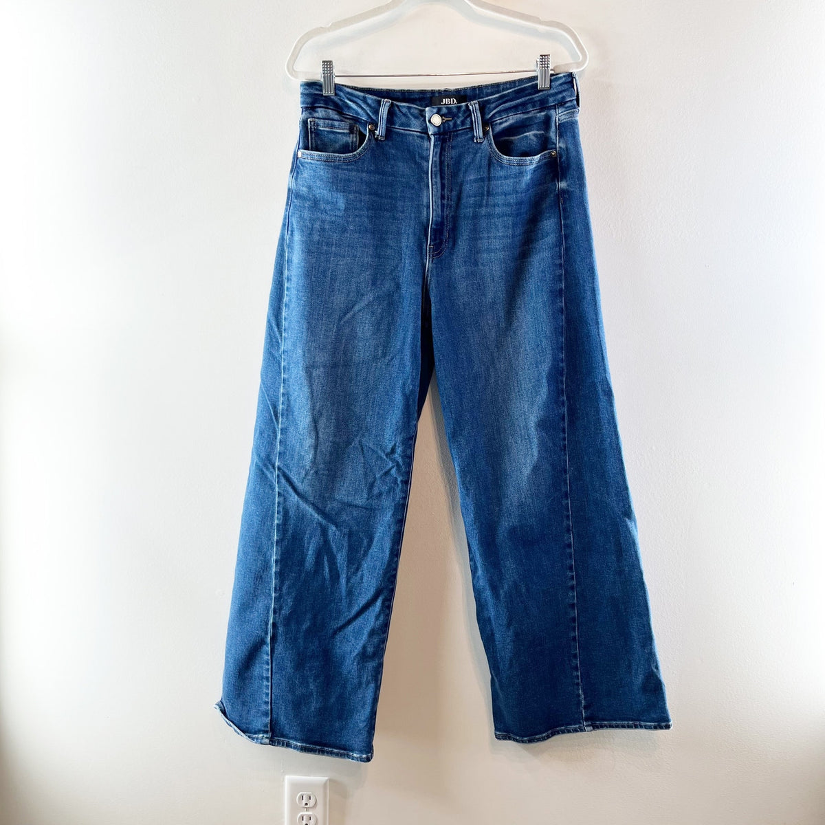 JBD Just Black Denim High Waisted Wide Leg Dark Wash Jeans Blue 31 / 12