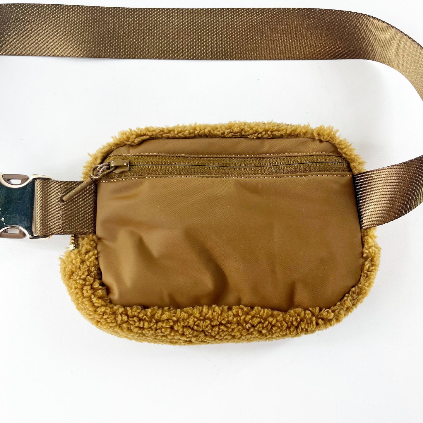 Lululemon Everywhere Belt Bag Fleece Sherpa Brown Caramel