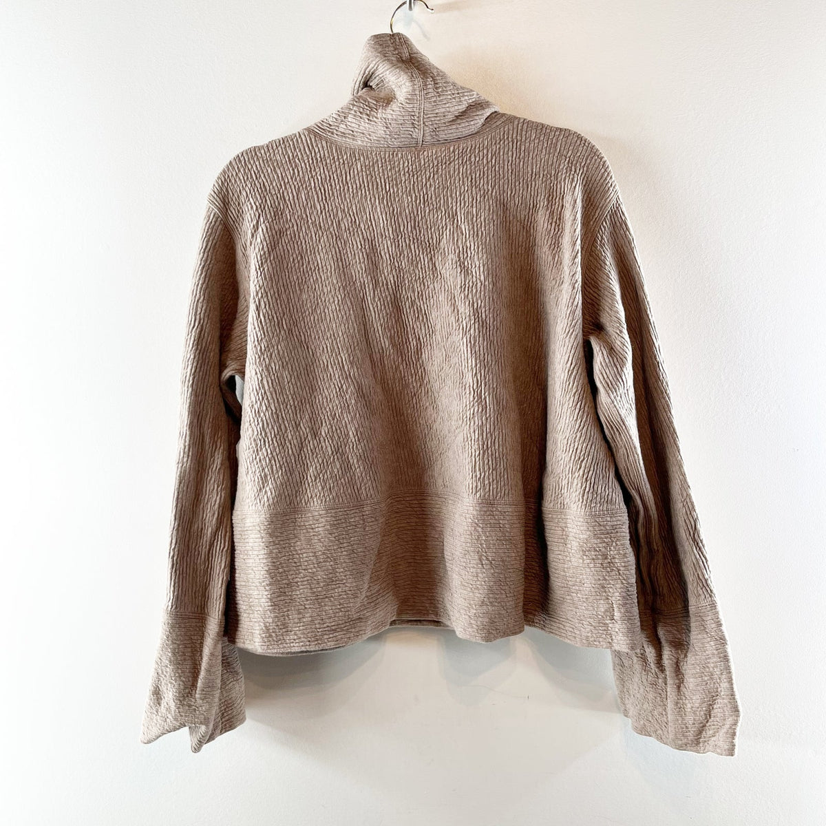 Lululemon Retreat Yourself Long Sleeve Pullover Sweatshirt Heathered Sand 10