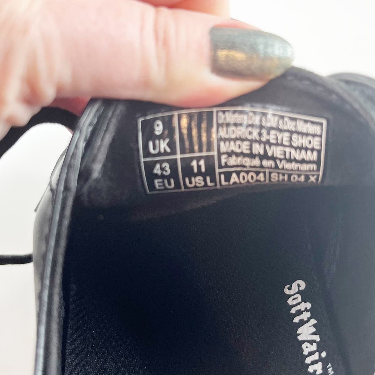 Dr. Martens Audrick 3-Eye Leather Platform Loafer Shoe Black 11