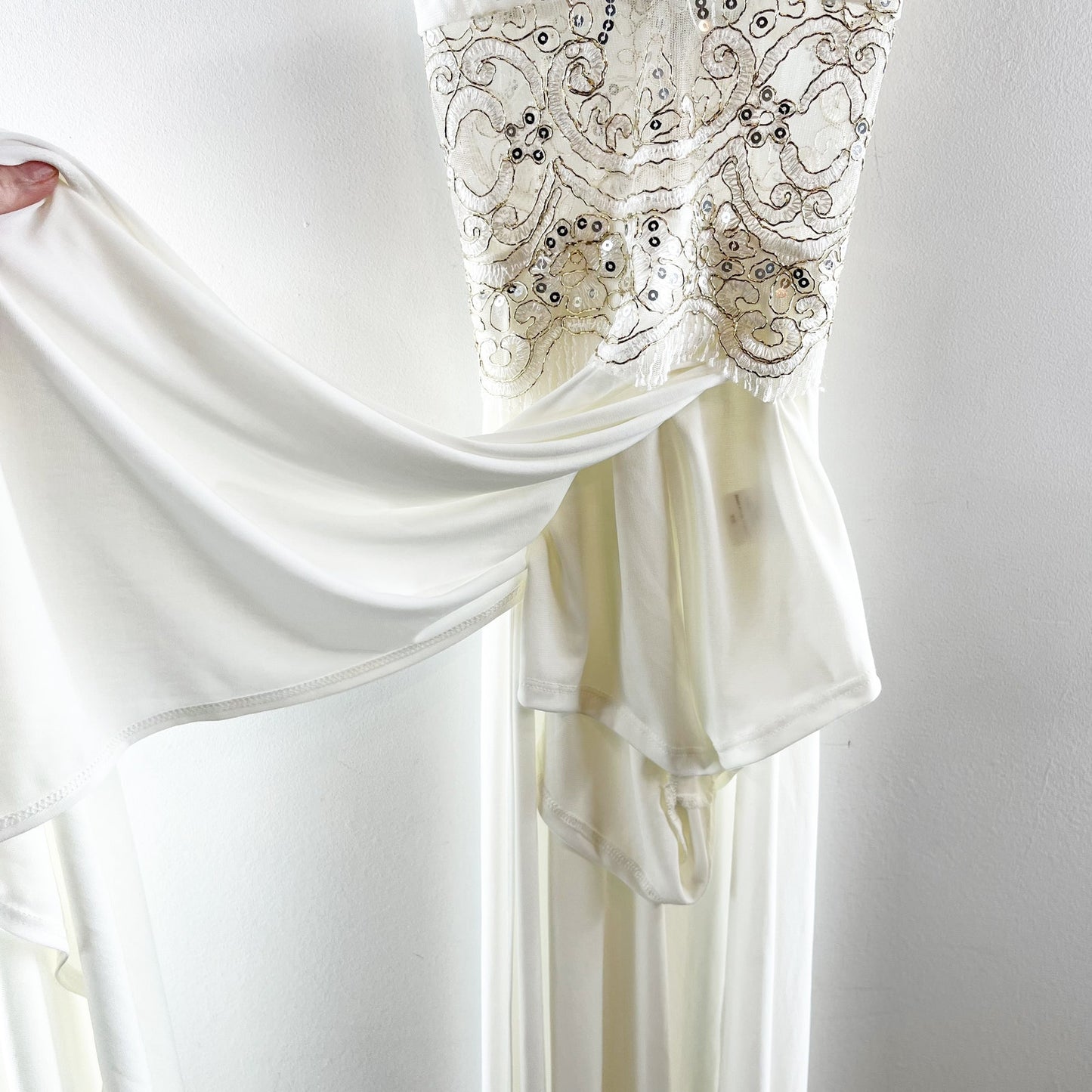 Lucy in the Sky Tulum Lace Double Slit Maxi Dress White XS