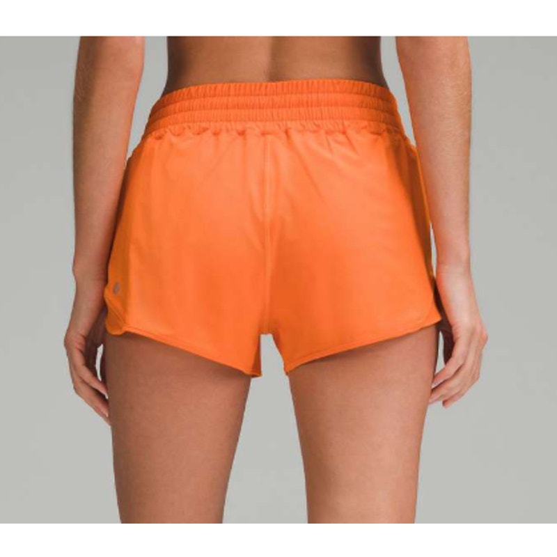 Lululemon Hotty Hot High-Rise Lined Short 2.5" Orange Flash 12