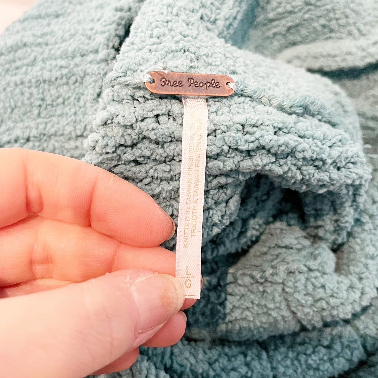 Free People Be Yours Fun Cowl Neck Boxy Sweater Green Large