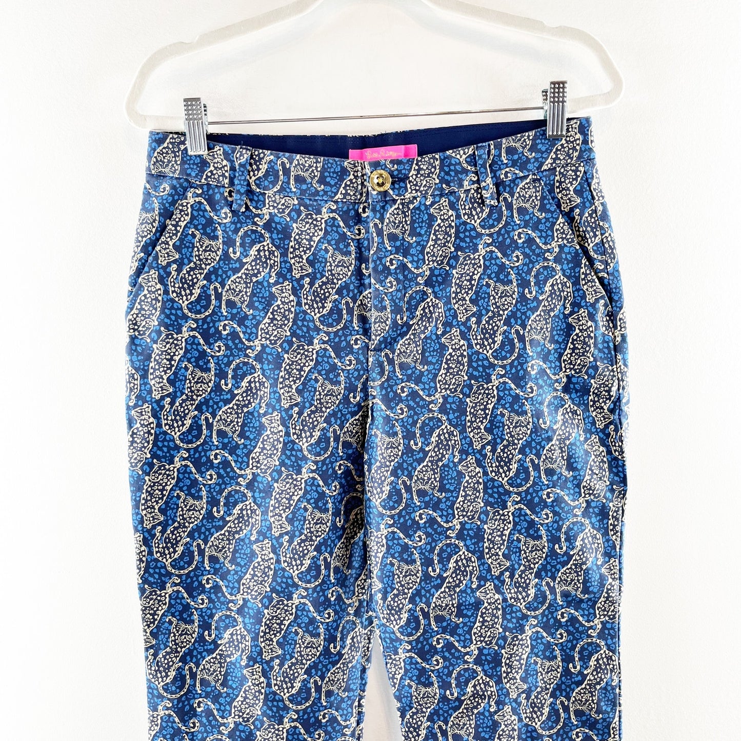Lilly Pulitzer 28" Gretchen High Rise Straight Leg Pants Blue 8