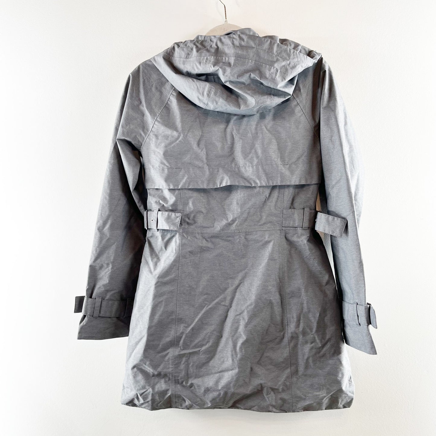 The North Face City Breeze Long Sleeve Trench Waterproof Coat Gray XS