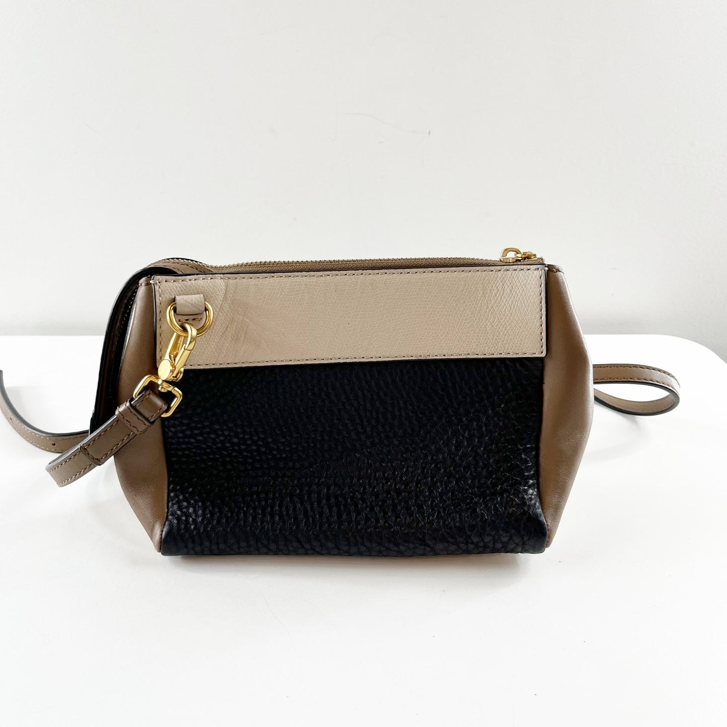Marc by Marc Jacobs Shelter Island Colorblock Pebble Leather Crossbody Bag Tan