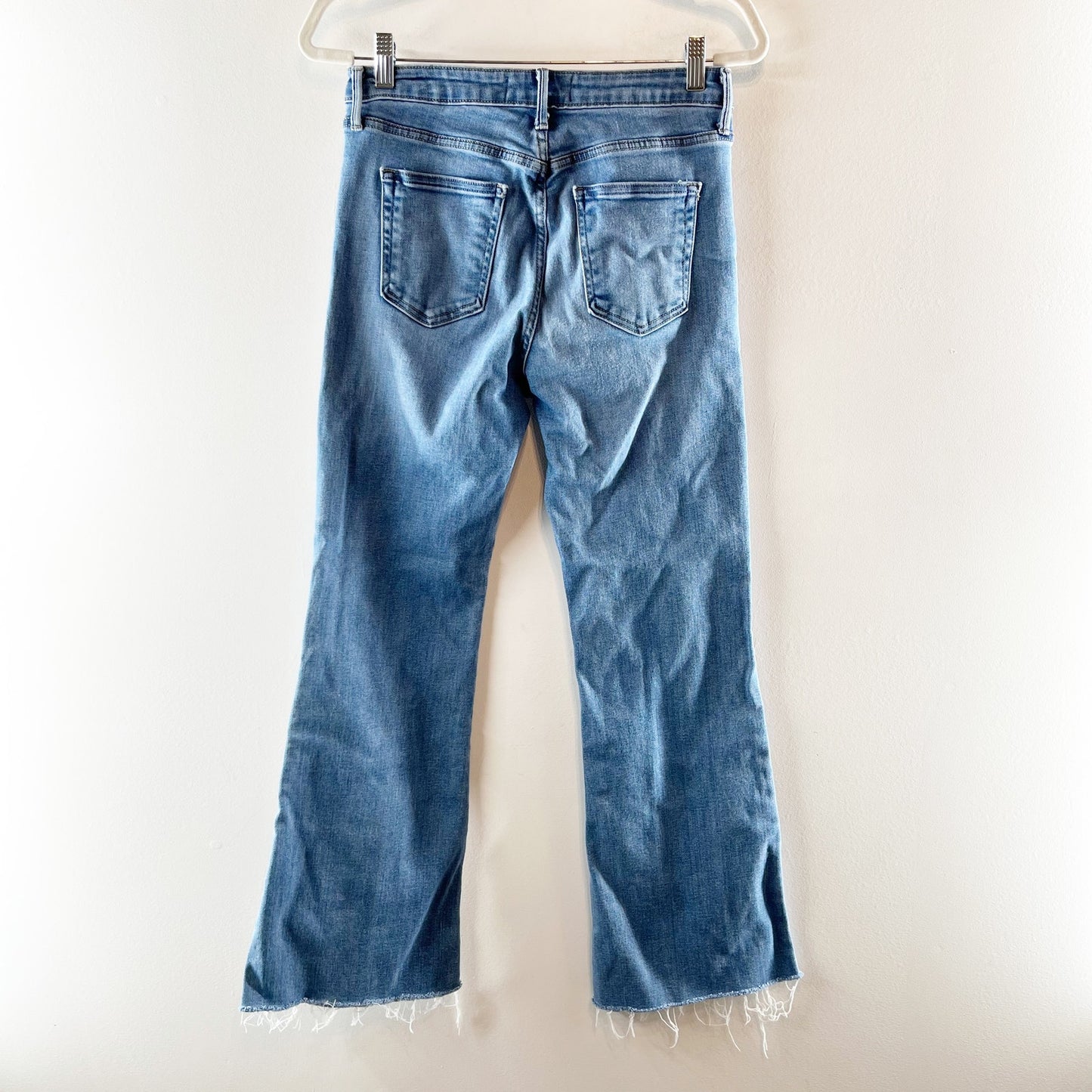 Just Black Denim The Fall High Waisted Denim Flare Jeans Medium Wash Blue 28