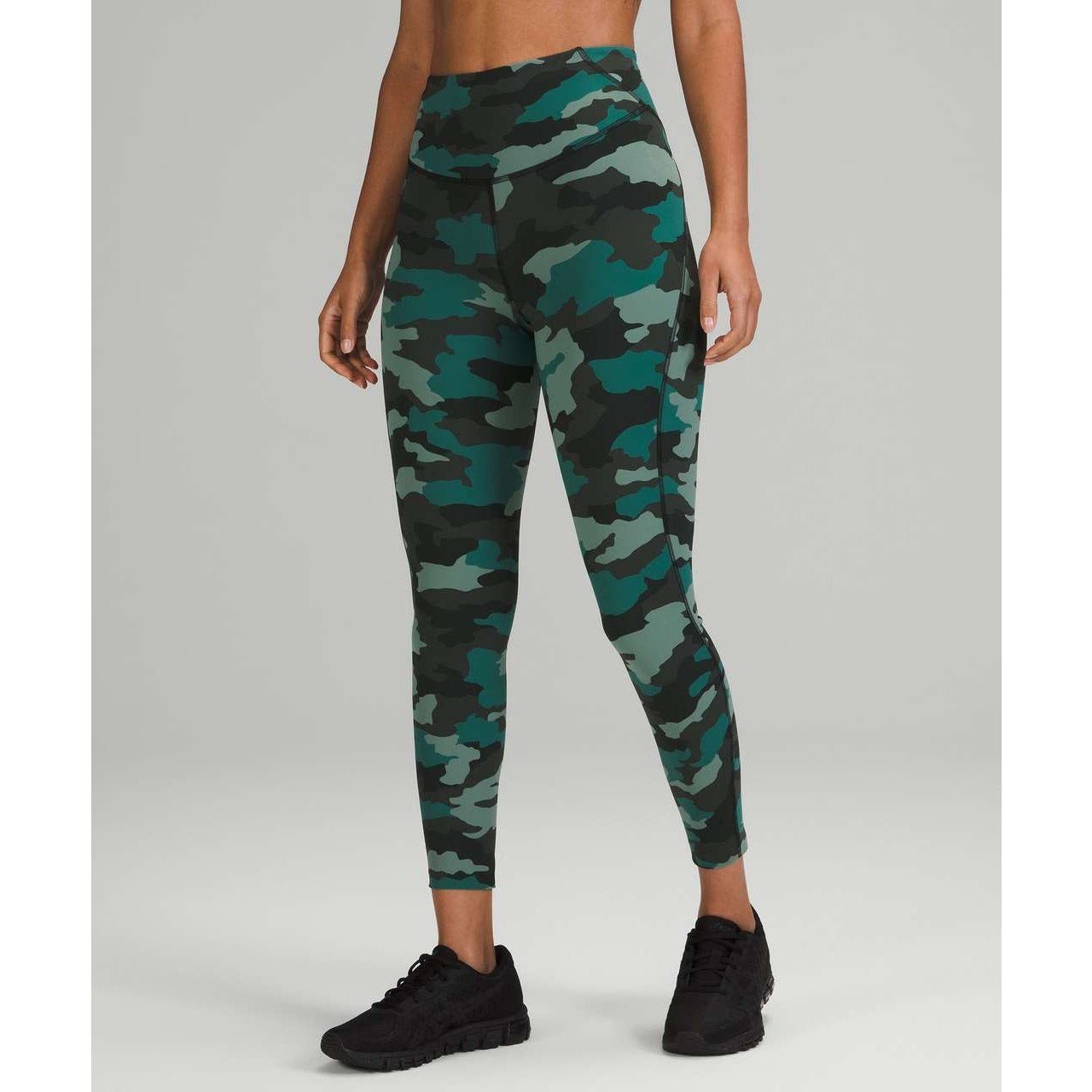 Lululemon Base Pace Tight 25" Heritage 365 Camo Tidewater Teal Multi Green 4